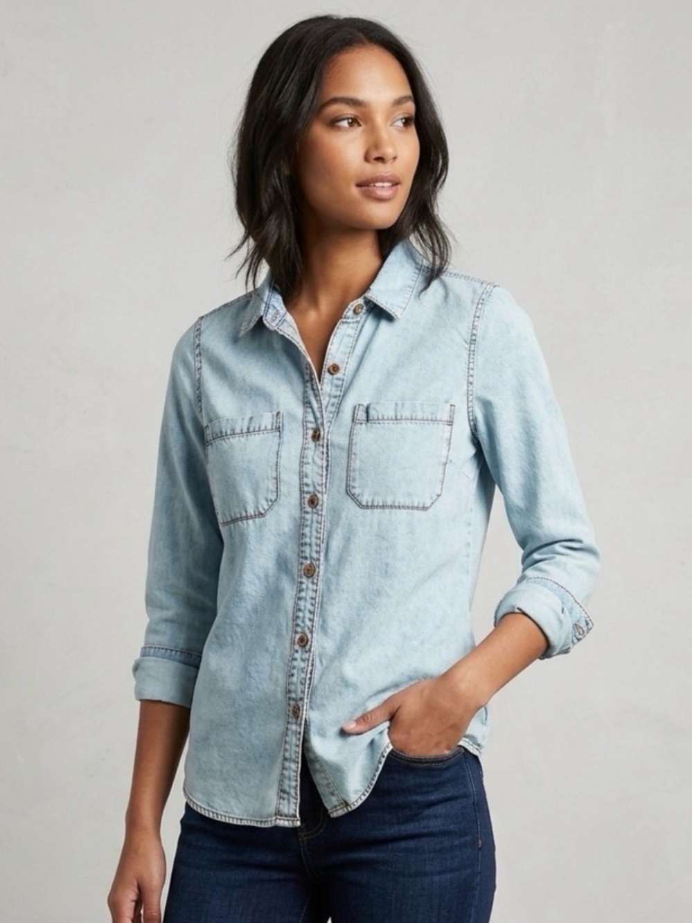 Mudd Light Blue Denim Shirt